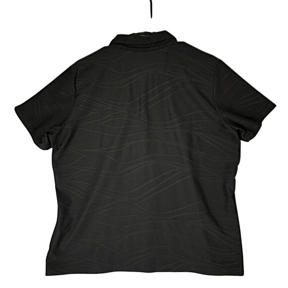 EP Pro Tour Tech Golf Polo Shirt XL Women Abstract Black 1/4 Button Short Sleeve - Picture 2 of 12